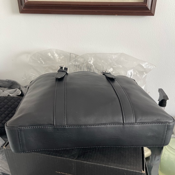 Cole Haan Black Leather Attaché Briefcase CHDM11032 W/Shoulder Strap Brand New - Picture 8 of 12